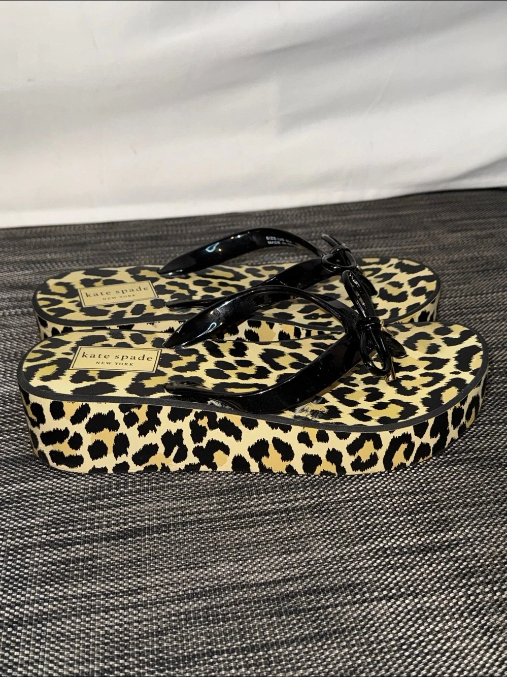 Rina Womens Animal Print Slip On Wedge